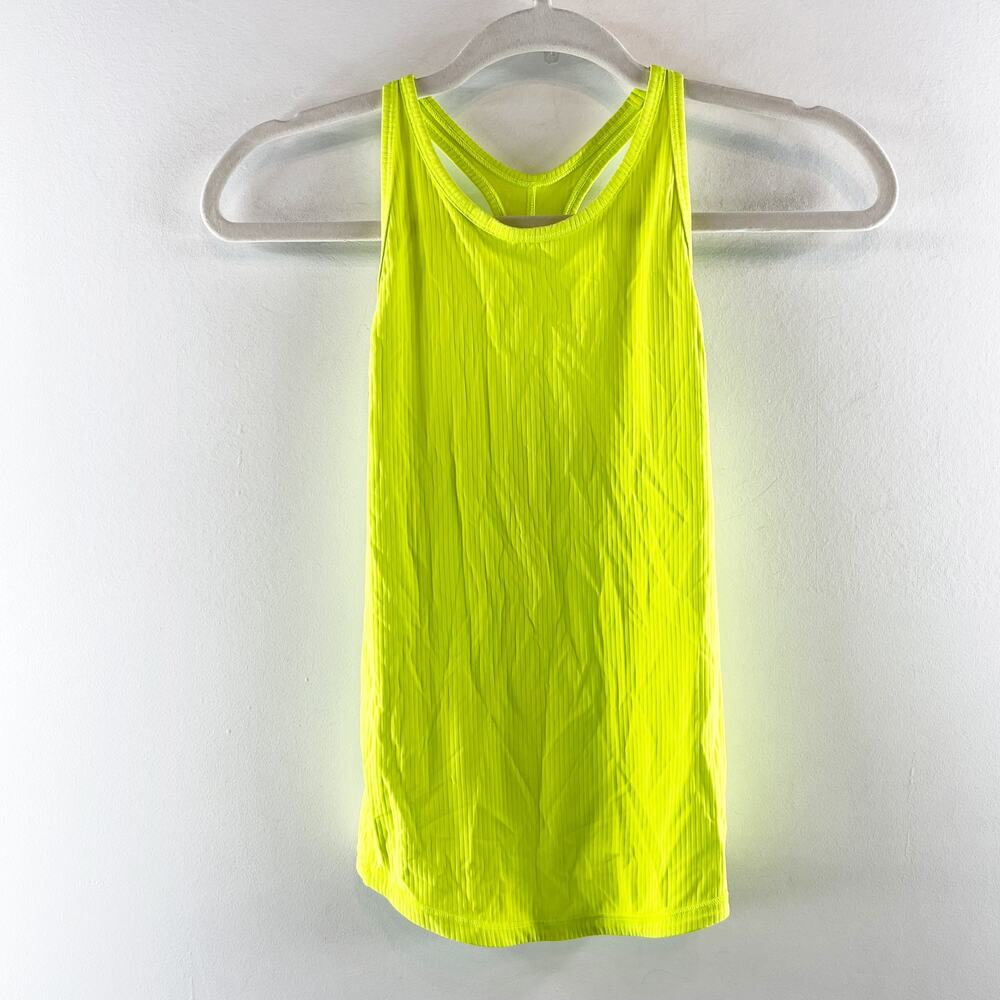 Lululemon Base Pace Ribbed Racerback Workout Tank Top Highlight Yellow 4 - Picture 3 of 4
